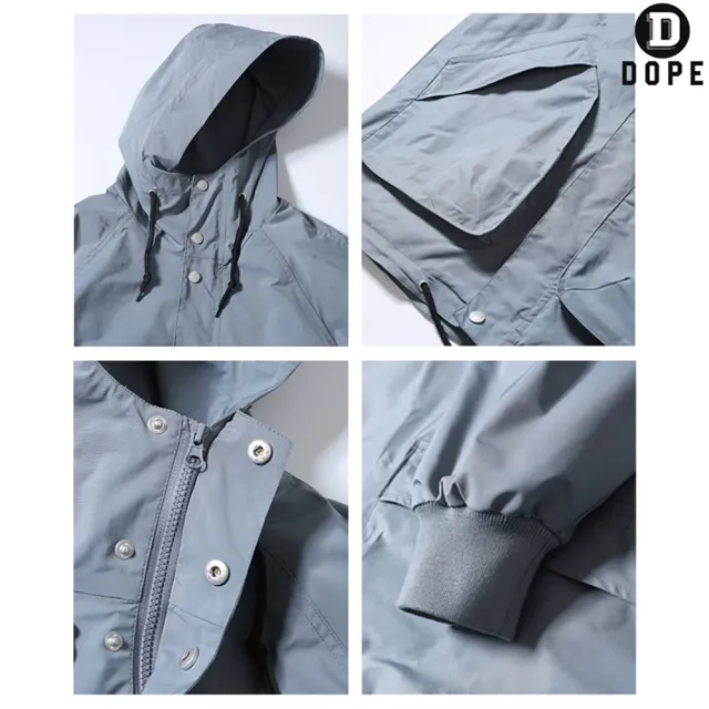 【Dope】復古日系工裝夾克(連帽外套 夾克 外套 工裝外套 拉鍊外套 DOCO4)