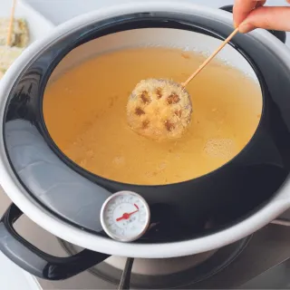【FUJIHORO 富士琺瑯】Frying Pot系列-琺瑯炸鍋24cm/2.8L(附溫度計)