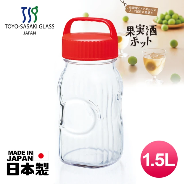 【TOYO SASAKI】日本製玻璃梅酒瓶1.5L 77860-R(醃漬瓶/保存罐/釀酒瓶/果實瓶)