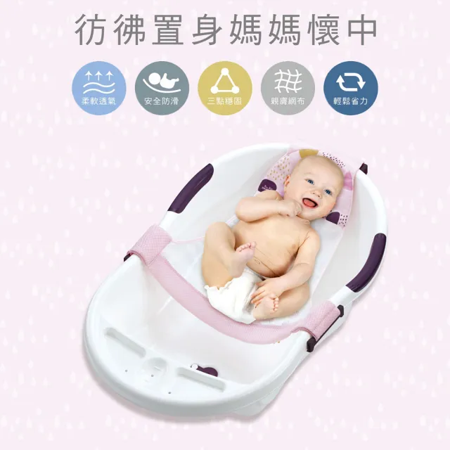 【KU.KU. 酷咕鴨】嬰兒大浴盆+可調式沐浴網(多款任搭)