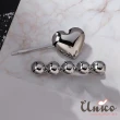 【UNICO】韓國金屬設計感銀色髮夾/邊夾-2入組(聖誕/髮飾)