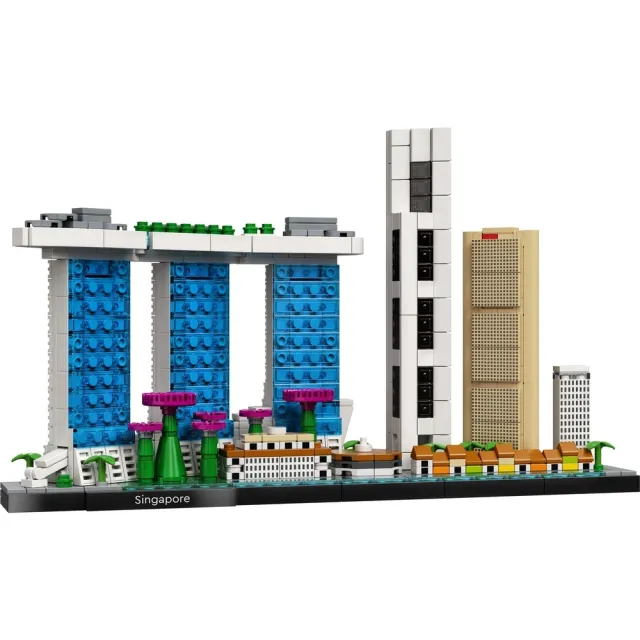 【LEGO 樂高】建築系列 21057 新加坡(模型 金沙酒店)