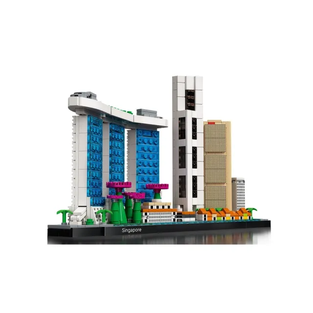 【LEGO 樂高】建築系列 21057 新加坡(模型 金沙酒店)