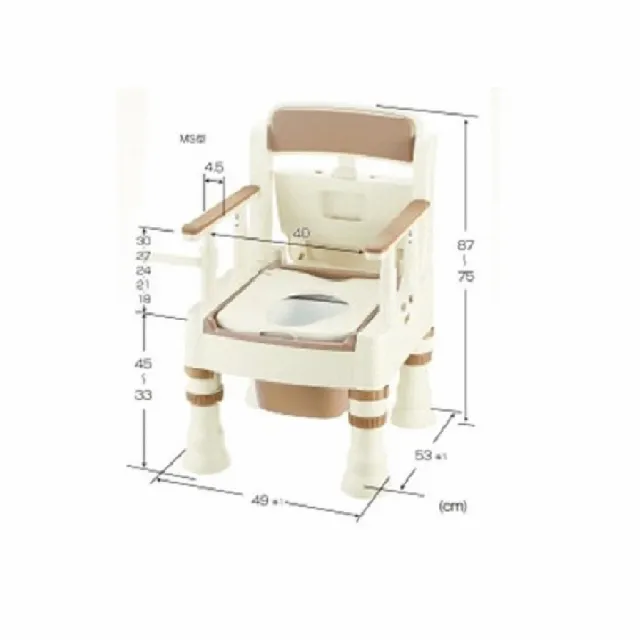 【海夫健康生活館】日本 暖房 脫臭型 可攜式 舒適便座便盆椅MH-D 咖啡(HEFR-43)