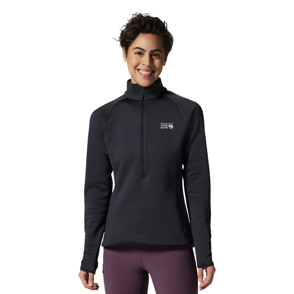 【Mountain Hardwear】Polartec Power Stretch Pro 保暖刷毛立領拉鍊排汗衣 女款 冰河 #1993411