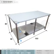 【Abis】客製商品-豪華升級版90x150CM二層圓角304不鏽鋼桌/料理桌/工作桌/工作台/流理台(3尺X5尺)