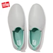 【FitFlop】RALLY SPECKLE-SOLE LEATHER SLIP-ON TRAINERS 易穿脫時尚休閒鞋-女(柔和灰)