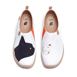 【uin】西班牙原創設計 女鞋 貓和蝶彩繪休閒鞋W1109548(彩繪)