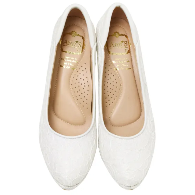 【Ann’S】公主的憧憬2.0晶透鑽石蝴蝶結防水台高跟婚鞋8.5cm(白)