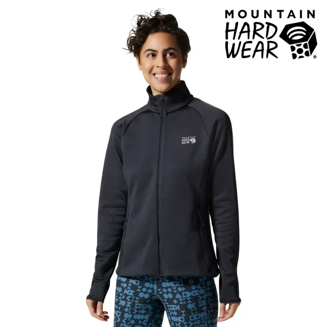 【Mountain Hardwear】Polartec Power Stretch Pro Full Zip W 保暖立領刷毛外套 女款 深風暴灰 #1993421