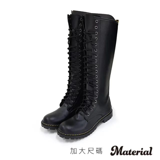 【MATERIAL】女鞋 長靴 加大尺碼率性綁帶長靴 TG7710(長靴)