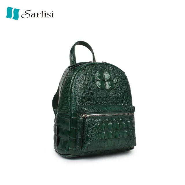 【Sarlisi】泰國進口鱷魚皮迷你雙肩包小背包真皮包包新款時尚女包女士後背包