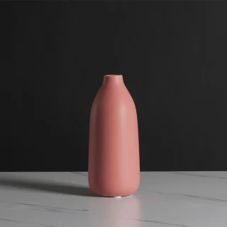 【hoi! 好好生活】hoi現代簡約陶瓷花瓶-豆沙紅
