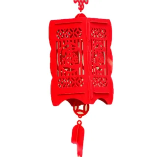 【Viita】過年/春節/新年方形毛氈宮燈/花燈節慶掛飾/二入