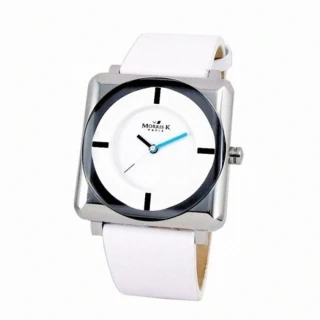 【MORRIS K】時尚SHOW潮流愛不單行錶款-白色(展示品出清特賣)