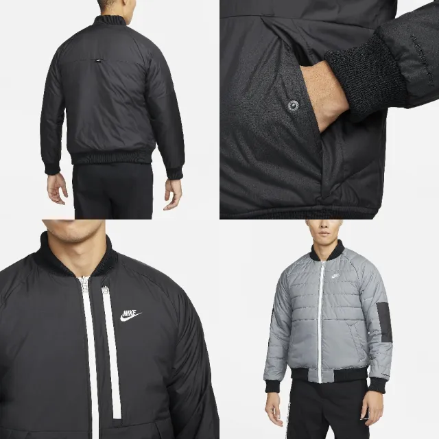 【NIKE 耐吉】外套 Therma-FIT Legacy Jkt 男款 NSW 抗撕裂 拒水表層 口袋 黑 白(DD6850-010)