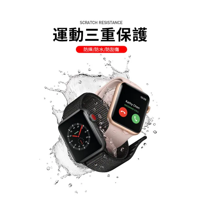 【WiWU】Apple Watch Series 7 41mm 全景系列手錶滿版類玻璃鋼化膜 保護貼(2入裝)