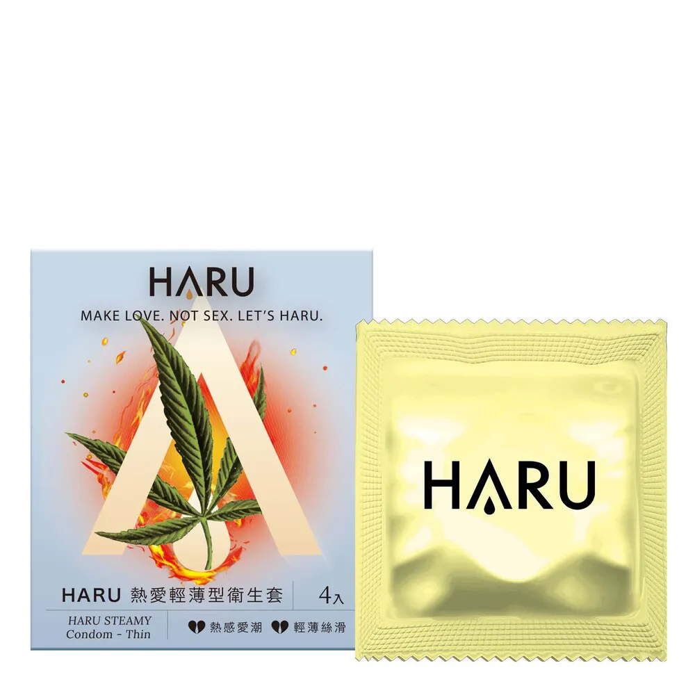【Haru含春】STEAMY熱愛輕薄型保險套4入/盒(熱感極薄)