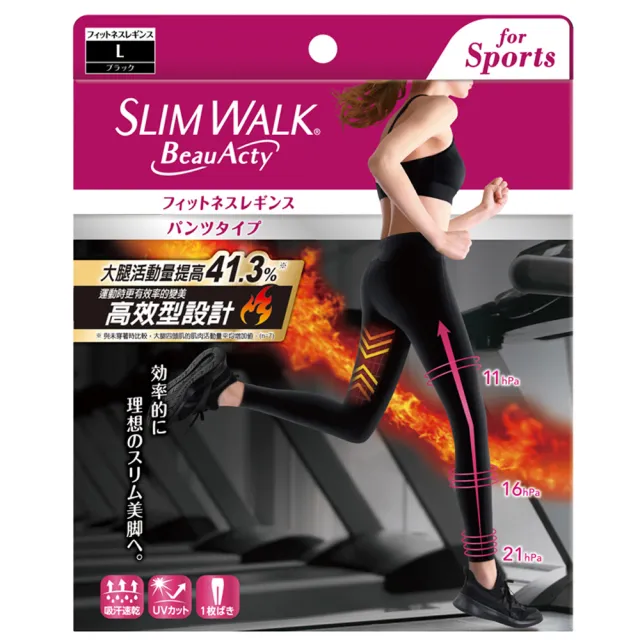 【SLIMWALK 孅伶】高效型 運動美腿壓力褲(活動量增加41.3%up)
