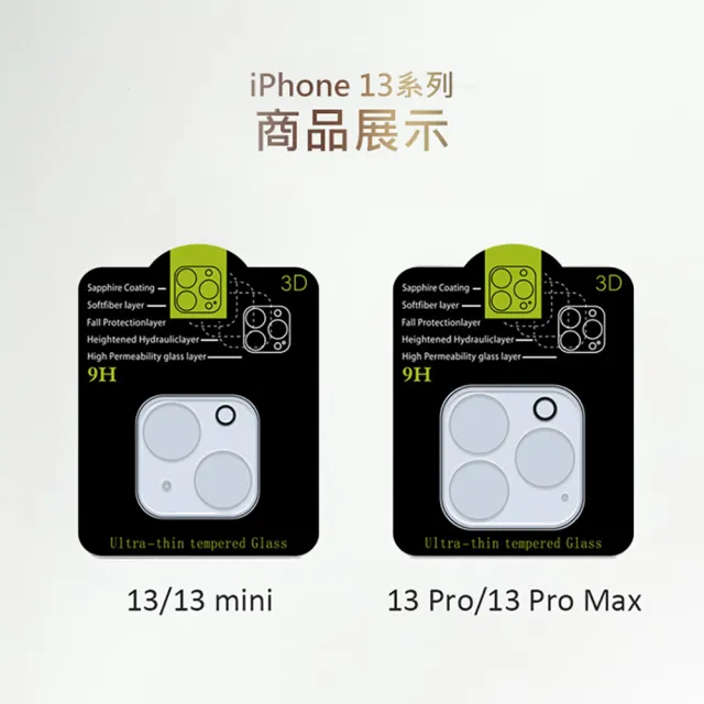【YANG YI 揚邑】iPhone 13 Pro / 13 Pro Max 防爆防刮3D全包覆9H夜光圈鏡頭鋼化玻璃膜保護貼