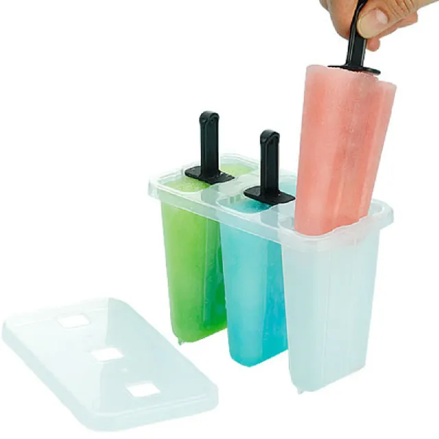 【寶盒百貨】日本製 三入冰棒盒 製冰盒 冰棒模型(做水果冰棒 雪泥 養樂多 紅豆 枝仔冰)