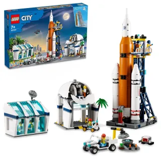 【LEGO 樂高】城市系列 60351 火箭發射中心(太空玩具  太空人)