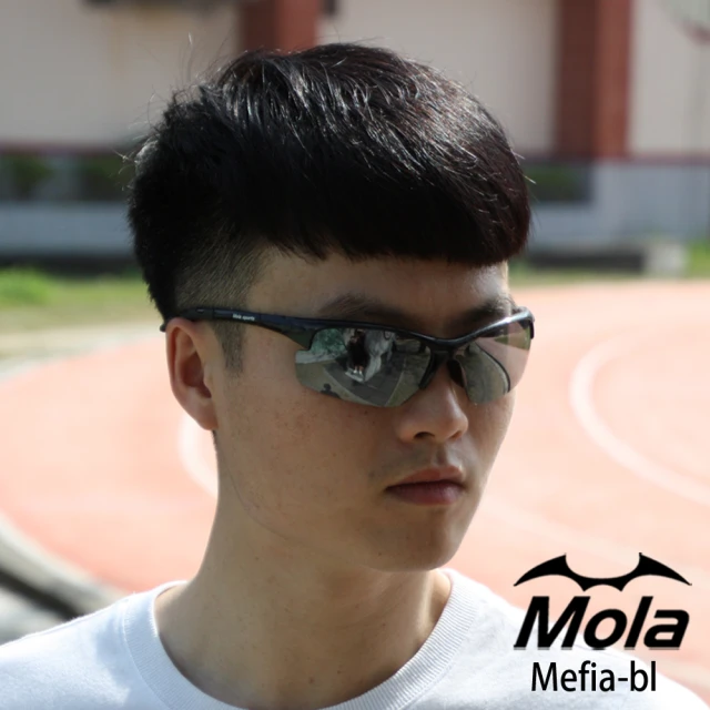 【MOLA】MOLA 摩拉 運動太陽眼鏡 UV400 超輕量 21g 男女 戶外 自行車 跑步 Mefia-bl