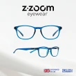 【Z·ZOOM】知性矩形細框款 老花眼鏡 抗藍光防護系列(老花眼鏡/抗藍光/黑色/藍色/豹紋)
