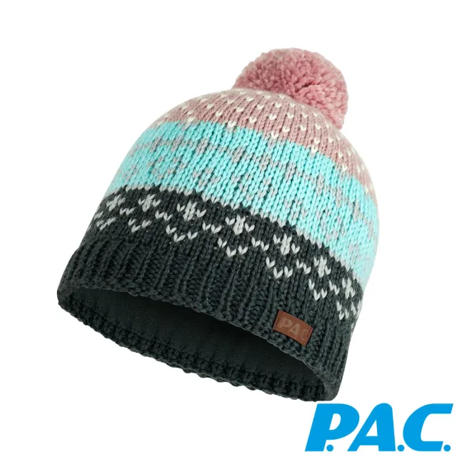 【PAC德國】Lidda美麗諾羊毛fleece毛帽(PAC20201006粉藍/環保再生/透氣抗臭/造型保暖配件/德國製)