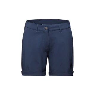 【Mammut 長毛象】Runbold Roll Cuff Shorts W 耐磨彈性機能短褲 海洋藍 女款 #1023-00700