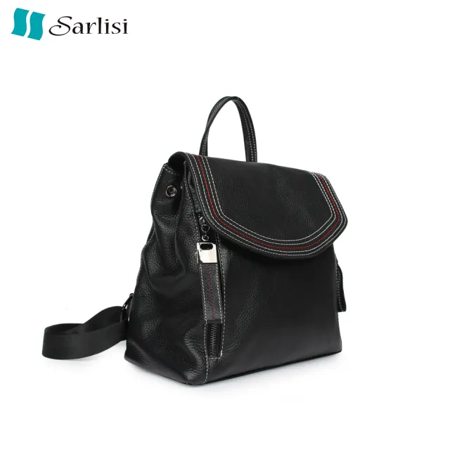 【Sarlisi】真皮雙肩包女新款時尚大容量後背包旅行休閒百搭軟牛皮女士背包