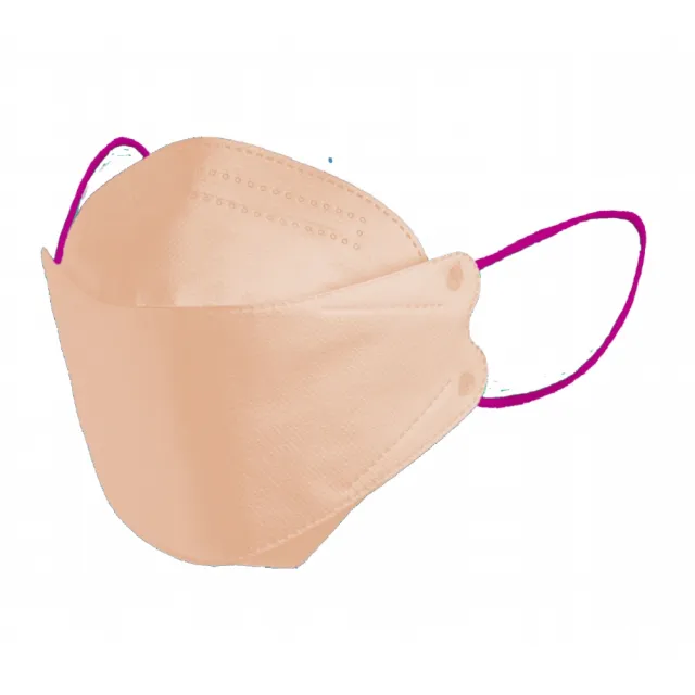 【川鈜】4D韓版3層立體醫用口罩2盒-雙鋼印-粉嫩橘(10片/盒)