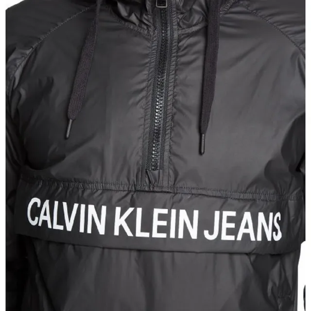 【Calvin Klein 凱文克萊】CK長袖 競技衣 連帽外套 防風衣 訓練外套 防潑水 衝鋒衣(風衣 訓練外套)