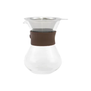 優得北歐雙層咖啡濾杯-400ml-附隔熱套-1入組(咖啡濾杯)
