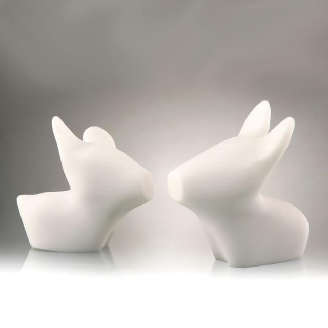 【Gallery Chuan 筌美術】開心笑笑(十二生肖 狗 複合石材 石雕 送禮 藝品 藝術禮品)