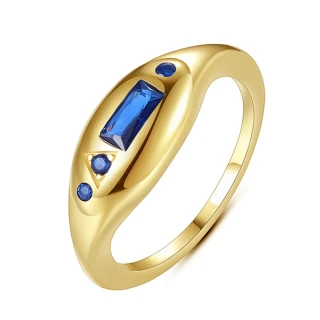 【Jpqueen】歐美ins風時尚簡約彩寶指環戒指