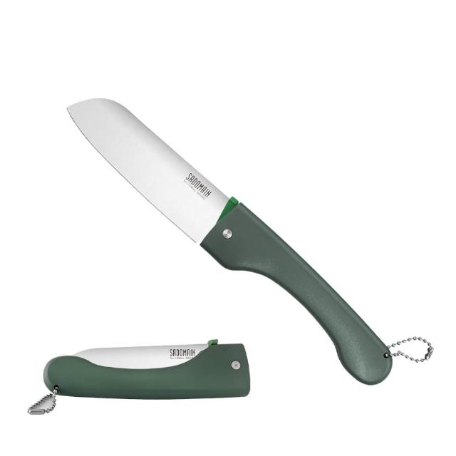 【仙德曼 SADOMAIN】戶外露營料理折合刀30cm-附專屬收納套(水果刀/切刀/料理刀/露營戶外刀)