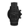 【EMPORIO ARMANI】品味人生計時腕錶-黑x藍(AR11351)
