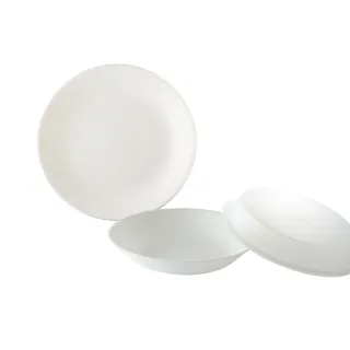 【CorelleBrands 康寧餐具】純白3件式餐盤組(C01)