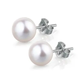 【KATROY】天然珍珠．母親節禮物．純銀耳環(5.0 - 6.0 mm)