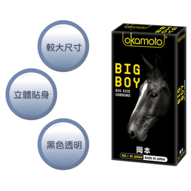 【Okamoto岡本】★BIG BOY大黑馬保險套(10入/盒)