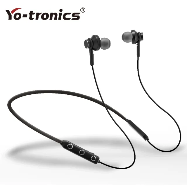 【Yo-tronics】磁吸防掉入耳式藍芽5.0無線耳機 黑色 NCC認證(YTH-WB1 BK)