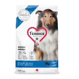 【1stChoice 瑪丁】低過敏中大型高齡犬雞肉配方 6歲以上適用/12kg(狗飼料/皮膚/骨關節配方/大顆粒)