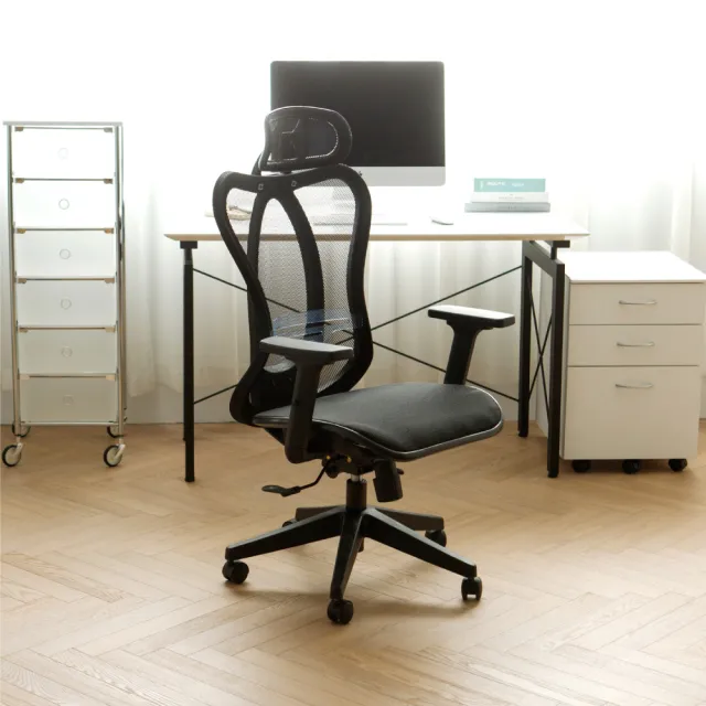 【完美主義】高背透氣流線型網背電腦椅/辦公椅/書桌椅(三色可選)