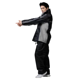 【JUMP】SILVER 限定勁馳套裝內裡兩件式風衣(含防水雨褲)