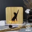 【aibo】暖心鏤空原木 USB LED小夜燈(暖光/線控開關)