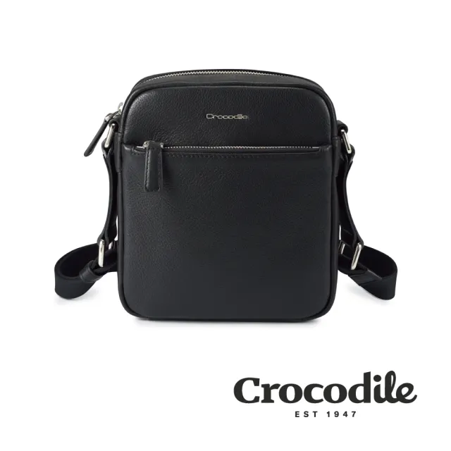 【Crocodile】鱷魚皮件 真皮皮包 直式斜背包（L）側背包-0104-08111-原廠公司貨(Rocky 2.0系列)