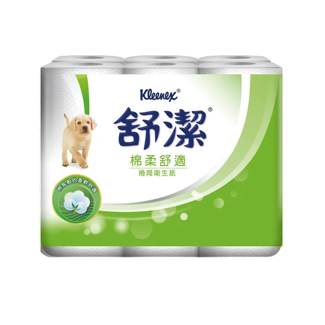 【Kleenex 舒潔】棉柔舒適捲筒衛生紙300張x12捲x6串/箱