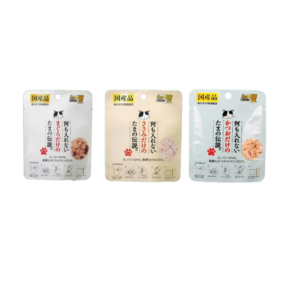 【小玉】貓餐包30-40g-12入-多種口味(餐包 天然無添加 全貓 日本原裝 天然 純肉 副食 全齡貓)