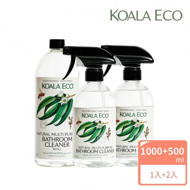 【澳洲科菈 KOALA ECO】高雅浴室清潔劑全家用組(清潔/抗菌/天然有效/精油香氛)